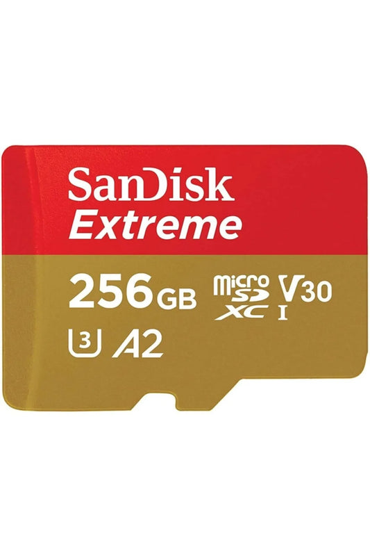 SanDisk 256GB Extreme MicroSDXC UHS-I Memory Card - C10, U3, V30, 4K, A2, Micro SD - SDSQXA1-256G-GN6MN