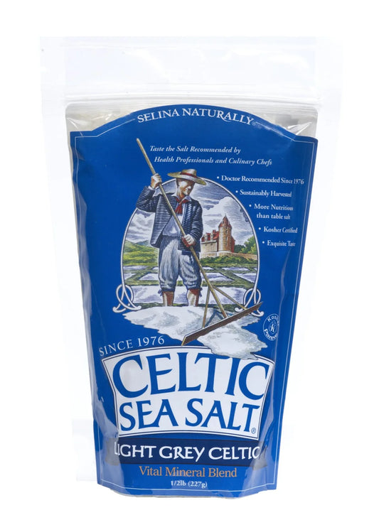 Celtic Sea Salt, Light Grey Pouch, 8 oz