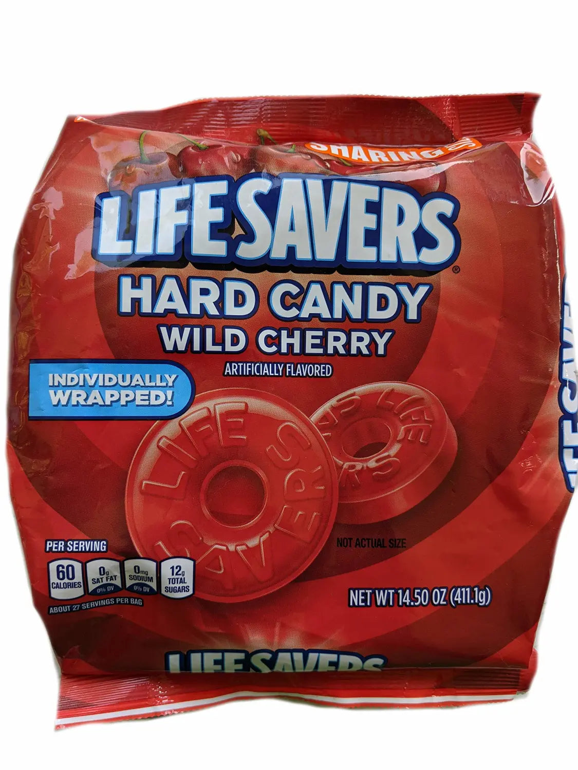 Lifesavers Cherry 14.5 Ounce Bag Individually Wrapped Candy