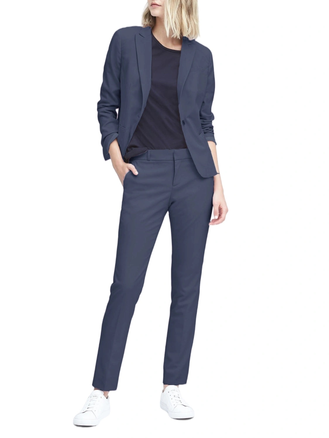 Partvece Women's 2 Piece Business Suit Set Office Outfits Slim Fit Blazer Pant Suits