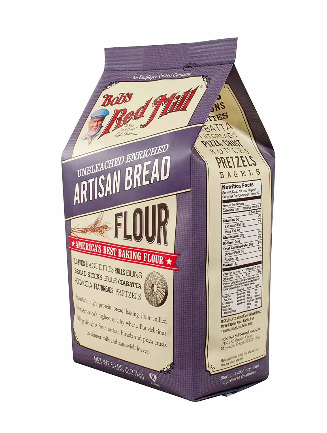 Bob's Red Mill Artisan Bread Flour 5 LB (Pack of 2)