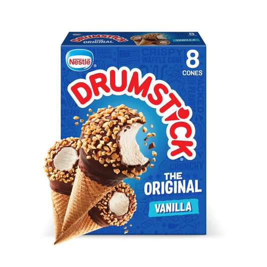 Drumstick Original Sundae Cones Frozen Dessert Count, vanilla, 36.8 Ounce