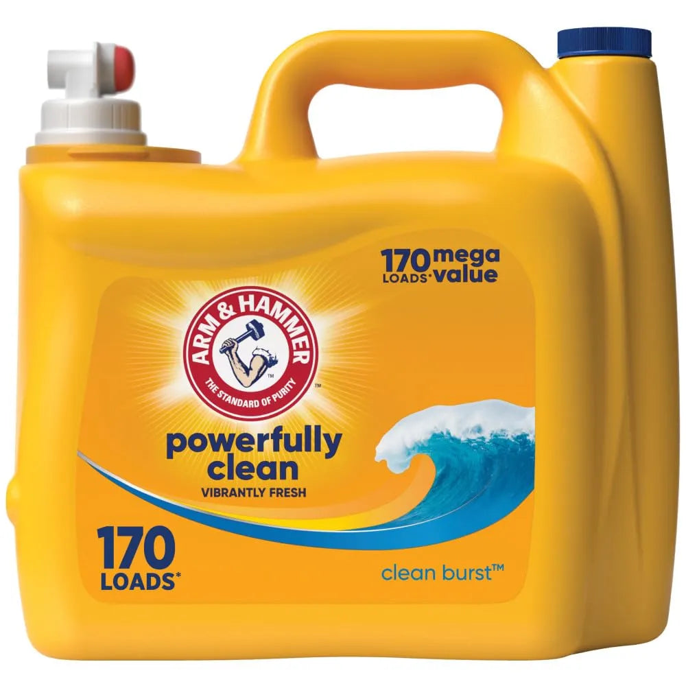 Arm & Hammer Clean Burst, 170 Loads Liquid Laundry Detergent, 170 Fl oz