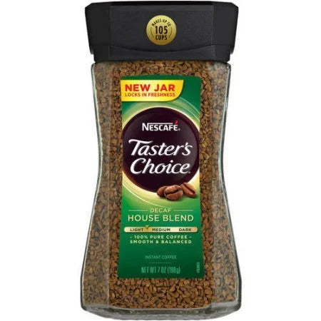 Yecna Nescaf?, Taster's Choice, Instant Coffee, Decaf House Blend, 7 oz (198 g)