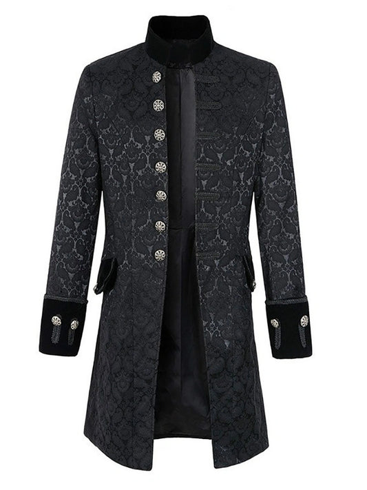 Mens Steampunk Medieval Jacket Pirate Viking Renaissance Costume Formal Tailcoat Gothic Victorian Halloween Tuxedo Coats