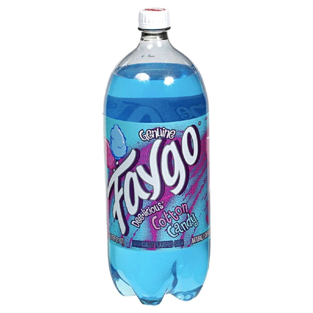 Faygo Cotton Candy Soda Pop, 2 Liter Plastic Bottle