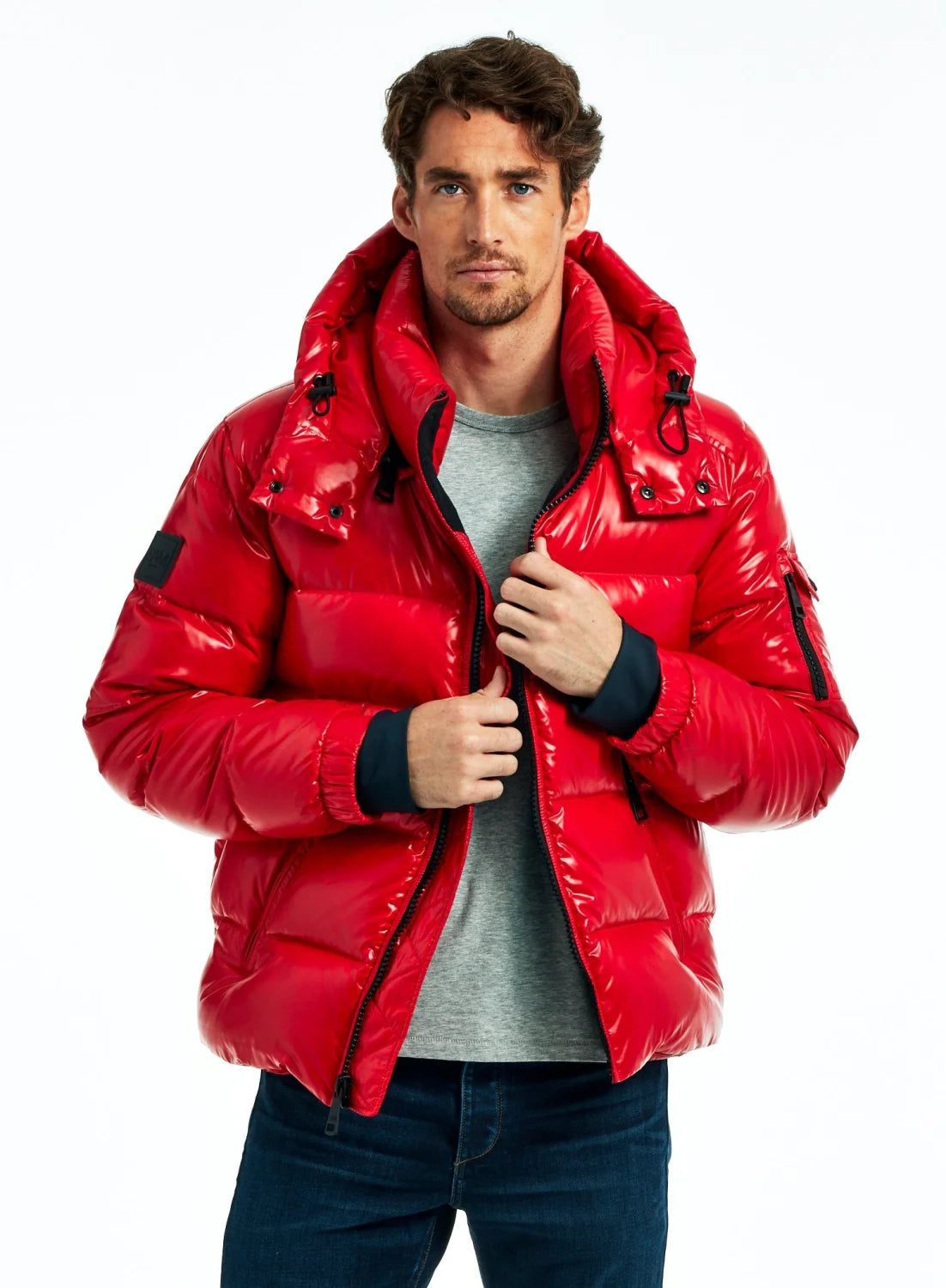 Men's Down Coat Winter Warm Down Puffer Jacket Coat with Hooded